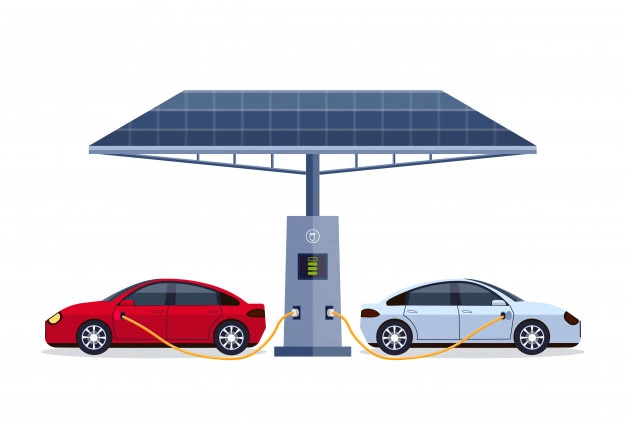 Carga vehículos eléctricos con placas solares